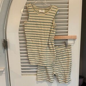 PLAY CONDITION Chasing Windmills Merino Wool Short John’s Striped Kids Set
